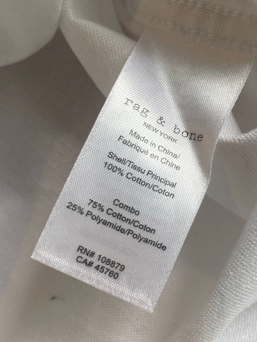 Rag & Bone Tomlin Logo Cotton Oxford Shirt, Size Large